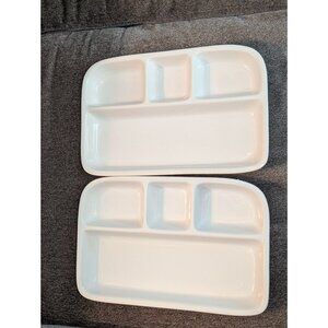 Set of 2 Bret Bortner BIA Cordon Bleu Ceramic TV Dinner Trays